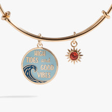 Load image into Gallery viewer, High Tides Good Vibes Charm Bangle