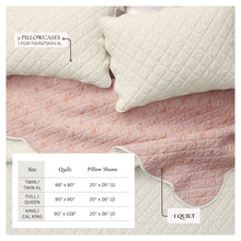 Load image into Gallery viewer, Floral Print &amp; Scallopeded Edge Cotton Quilt Set - Sandie Collection