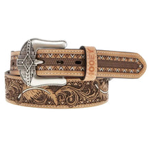 Load image into Gallery viewer, HOOey War Paint (Brown/Ivory) - Mens Leather Belt
