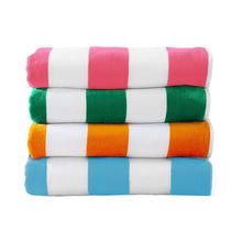 Load image into Gallery viewer, Cotton Velour Cabana Stripe Beach Towel - Novia Collection