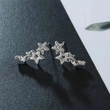 Load image into Gallery viewer, Hollow Star Earrings Zinc Alloy with Rhinestone Accents