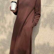 Load image into Gallery viewer, French Terry Hoodie Abaya With Pockets  (MA340)