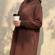Load image into Gallery viewer, French Terry Hoodie Abaya With Pockets  (MA340)