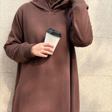 Load image into Gallery viewer, French Terry Hoodie Abaya With Pockets  (MA340)
