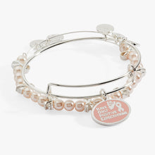 Load image into Gallery viewer, 'HOPE' Breast Cancer Awareness Charm Bangle Set of 2
