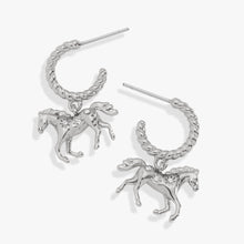 Load image into Gallery viewer, Horse Huggie Hoop Earrings