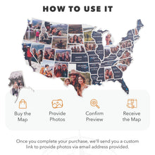 Load image into Gallery viewer, USA Photo Map Midnight