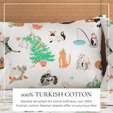 Load image into Gallery viewer, Turkish Cotton Christmas Flannel Sheet Set - Whittaker Collection