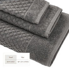 Load image into Gallery viewer, Cotton Diamond Waffle Weave Bath Towel Set - Grayson Collection