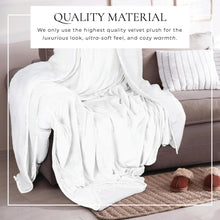 Load image into Gallery viewer, Velvet Plush Sherpa Bed Blanket - Sherpa Fleece Collection