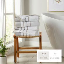 Load image into Gallery viewer, Decorative Cotton Stripe Bath Towel Set - Noelle Collection