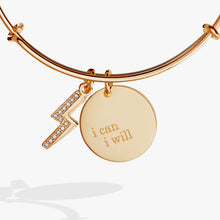 Load image into Gallery viewer, “I Can, I Will” Duo Charm Bangle