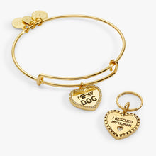 Load image into Gallery viewer, 'I Love My Dog' Bangle &amp; Pet Collar Charm Set of 2