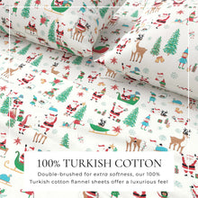 Load image into Gallery viewer, Turkish Cotton Christmas Flannel Sheet - Whittaker Collection