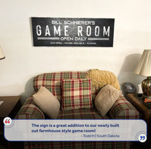 Load image into Gallery viewer, Family Game Room Sign