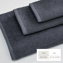 Load image into Gallery viewer, Cotton Textured Bath Towel Set - Acacia Collection