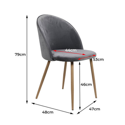 Levede 4x Dining Chairs Seat French Grey