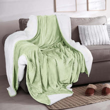 Load image into Gallery viewer, Velvet Plush Sherpa Bed Blanket - Sherpa Fleece Collection