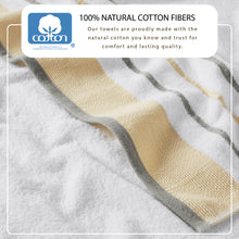 Load image into Gallery viewer, Decorative Cotton Stripe Bath Towel Set - Noelle Collection