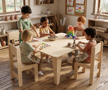 Load image into Gallery viewer, REMI- Rectangular Table with Set of 4 Chairs