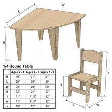 Load image into Gallery viewer, ARI- Semi-Circle Table with Set of 4 Chairs