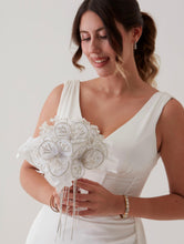 Load image into Gallery viewer, White Flower Bouquet – Ideal for Bridal, Quinceanera, or Proposal
