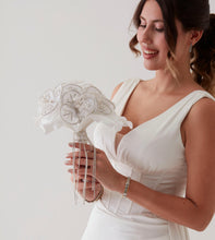 Load image into Gallery viewer, White Flower Bouquet – Ideal for Bridal, Quinceanera, or Proposal