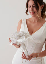 Load image into Gallery viewer, White Flower Bouquet – Ideal for Bridal, Quinceanera, or Proposal