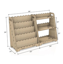 Load image into Gallery viewer, LORI SCALLOPED- Bookshelf + Toy Shelf Set