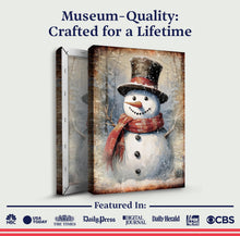 Load image into Gallery viewer, Vintage Snowman Christmas Wall Art