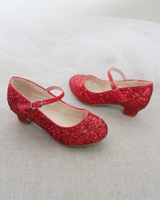 Load image into Gallery viewer, Rock Glitter Mary Jane with Glitter Heels for Girls