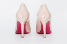 Load image into Gallery viewer, The Ege Cream Leather Pump Fuchsia Sole Women Shoe