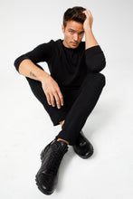Load image into Gallery viewer, The Houston Leather Black Lace-Up Casual Men Boot with a Zipper