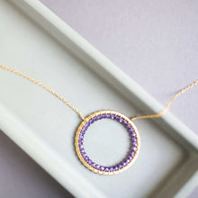 Load image into Gallery viewer, Amethyst Halo Necklace