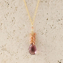 Load image into Gallery viewer, Rhodolite Garnet Cluster Necklace