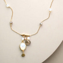 Load image into Gallery viewer, Opalite Bezel Necklace