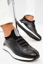 Load image into Gallery viewer, The Sonoma Black Leather Men Sneaker