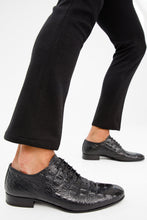 Load image into Gallery viewer, The Randor Black Crocodile Leather Oxford Men Shoe