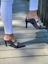Load image into Gallery viewer, The Dosso Navy Blue Handwoven Pointy Toe Leather Women Sandal