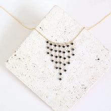 Load image into Gallery viewer, Black Spinel Mini Fringe Necklace