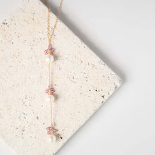 Load image into Gallery viewer, Pearl and Aquamarine Quartz Necklace