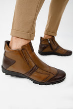 Load image into Gallery viewer, The Montreal Brown Leather Casual Zip-Up Ankle Men Boot