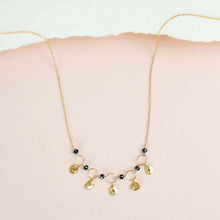 Load image into Gallery viewer, Black Spinel Mini Chain Loop Necklace