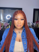 Load image into Gallery viewer, Knotless Braid Wig, HD Full Lace, color 350, Waist Length, Glueless - Gina