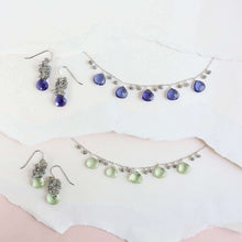 Load image into Gallery viewer, Tanzanite Quartz Silver Sparkler Necklace