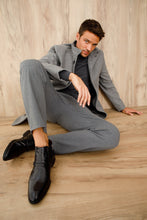 Load image into Gallery viewer, The Dallas Black Leather Bit Ankle Zip-Up Dress Men Boot