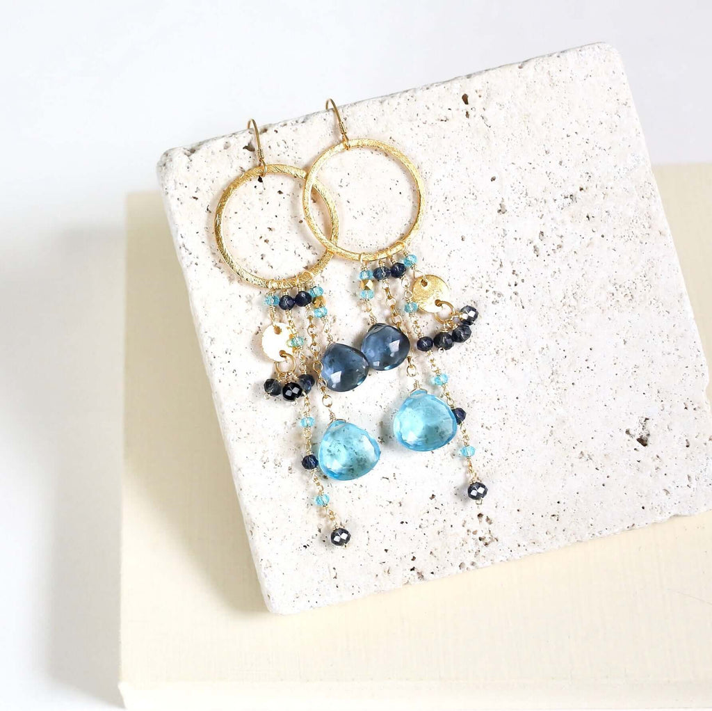 Citrine & Smoky Quartz Ammil Earrings
