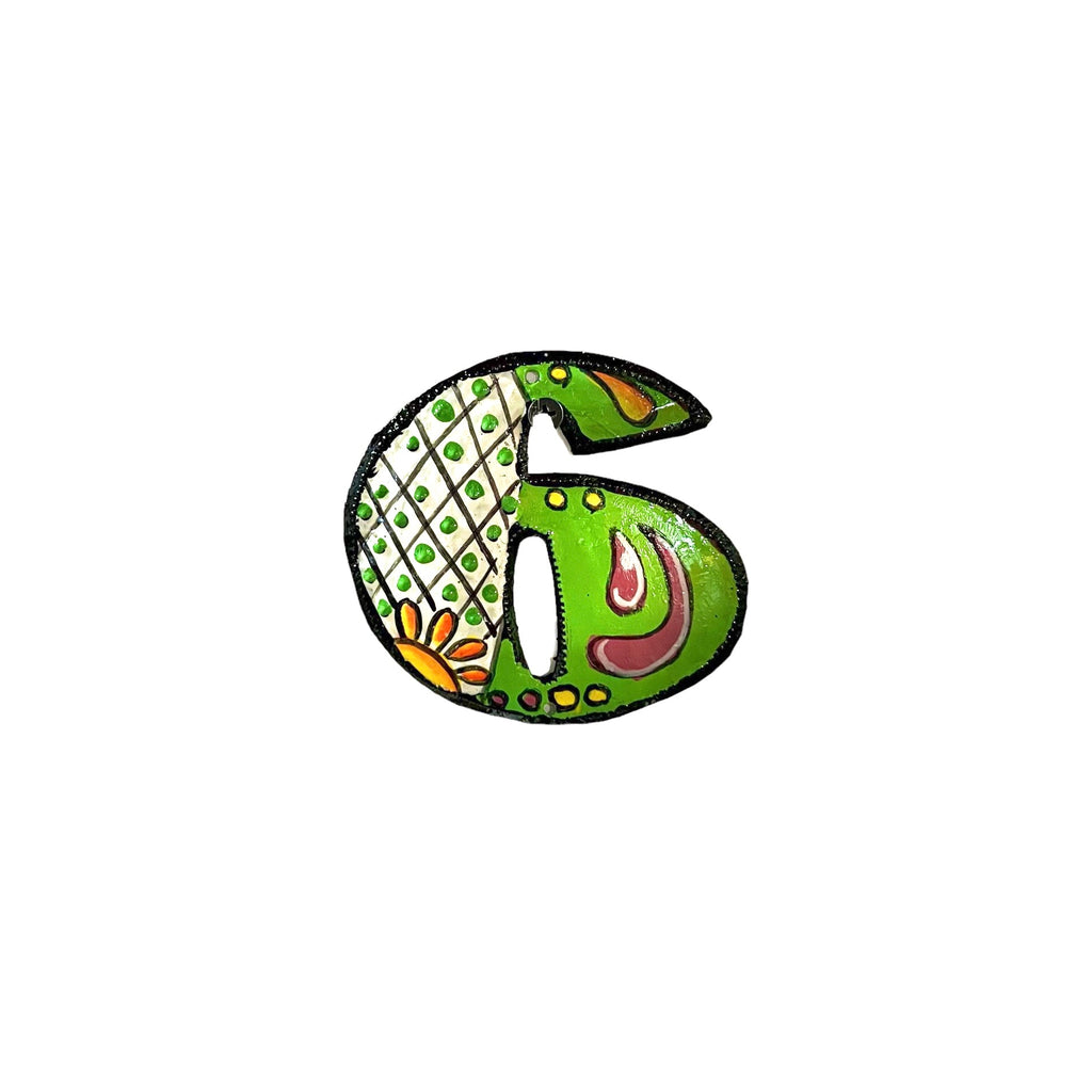 Painted Numbers - Green