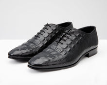 Load image into Gallery viewer, The Randor Black Crocodile Leather Oxford Men Shoe