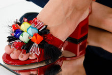 Load image into Gallery viewer, The Vigo Red Leather Block Heel Women Sandal